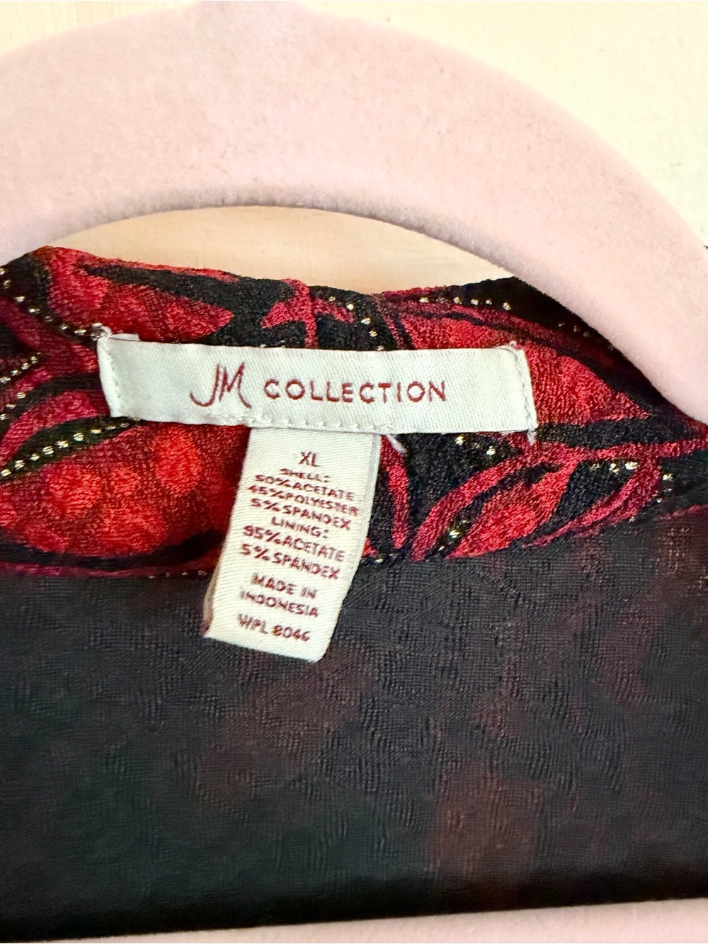 Red JM Collection jacket top - Picture 4 of 5